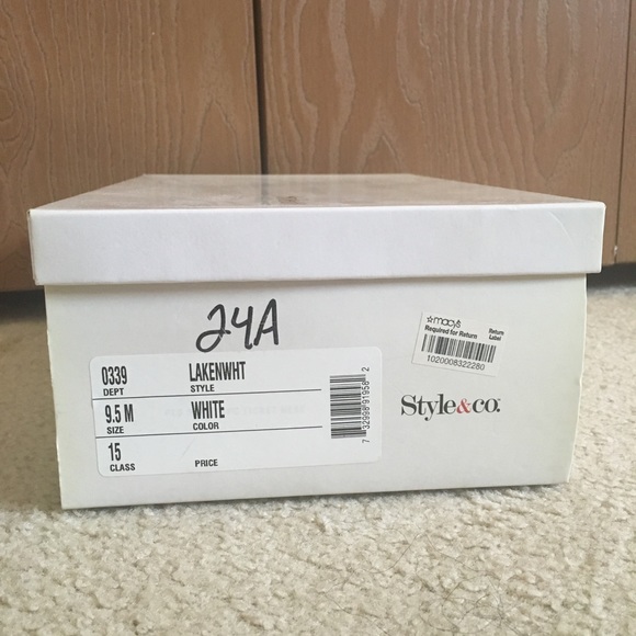 Style & Co. white peep toe sling back heel - Picture 7 of 7